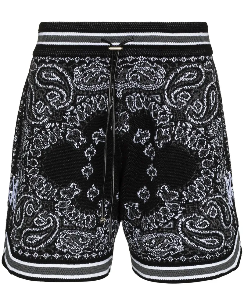 Amiri Shorts mit Bandana-Print - Schwarz Schwarz