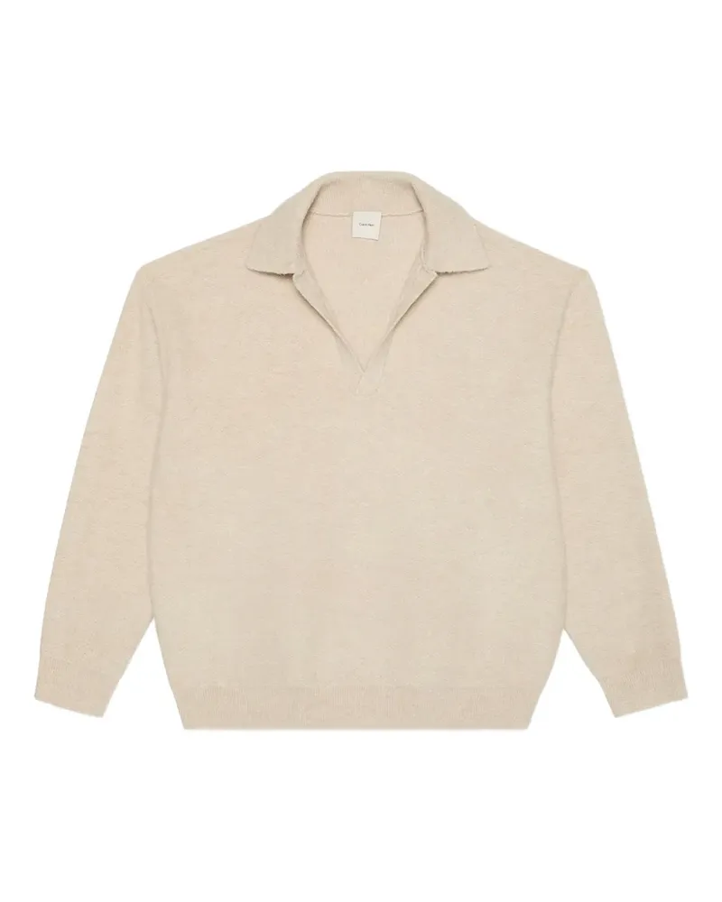 Calvin Klein T-Shirt mit Kragen - Nude Nude