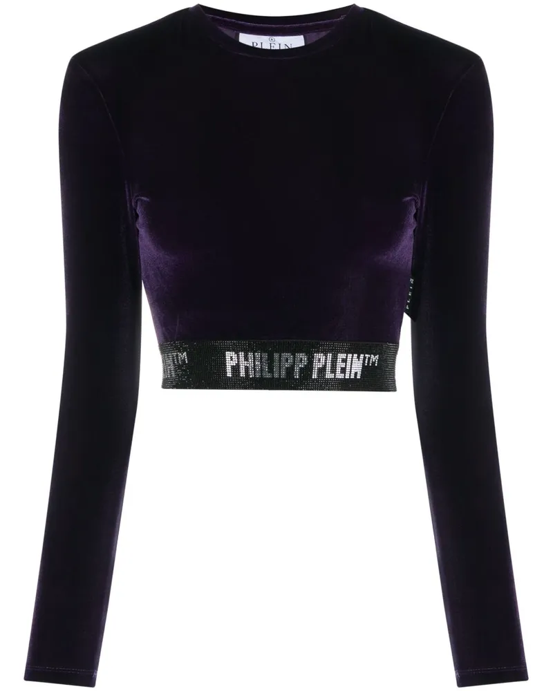Philipp Plein Langes Cropped-Oberteil - Violett Violett