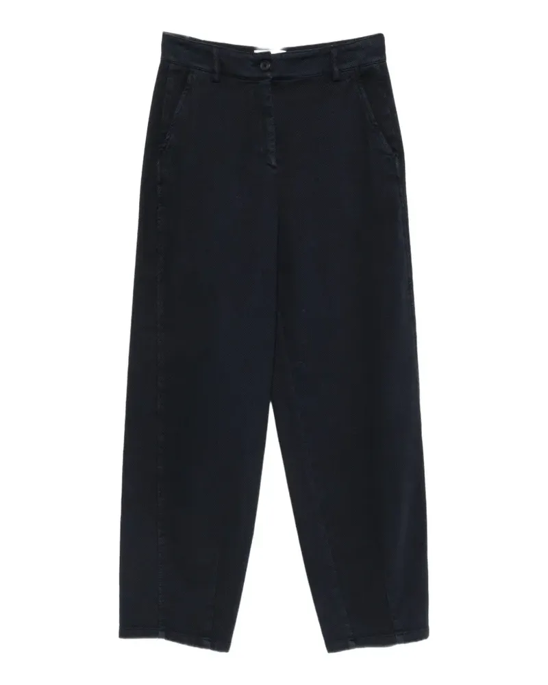 VIA MASINI 80 high-waisted straight-leg trousers - Blau Blau