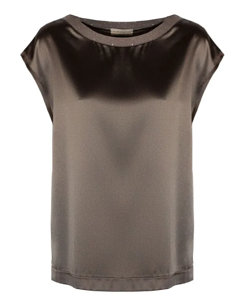 Purotatto short sleeve blouse - Braun Braun