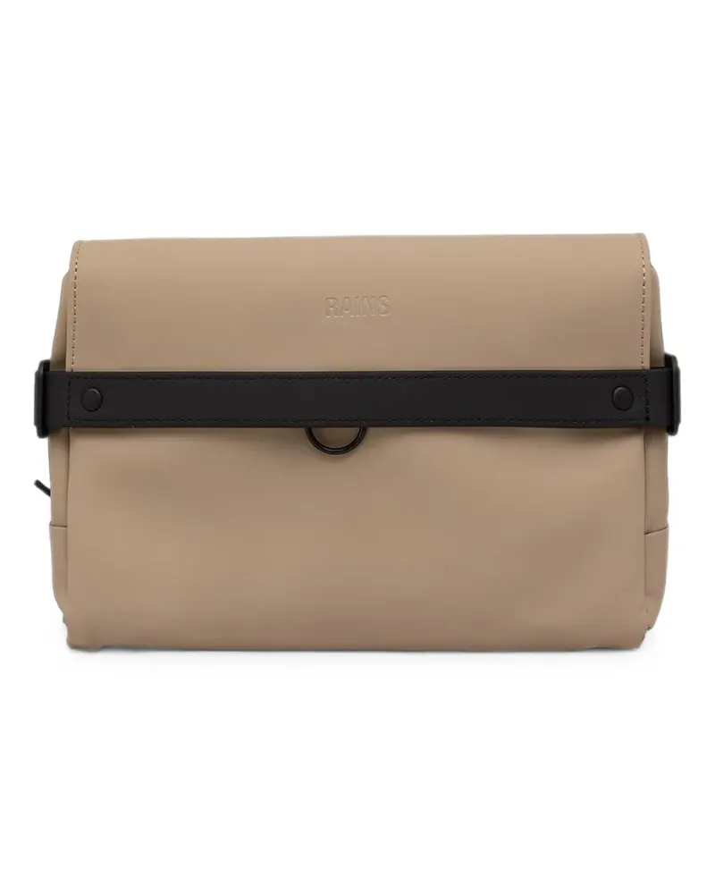 RAINS buckle-fastening make up bag - Nude Nude