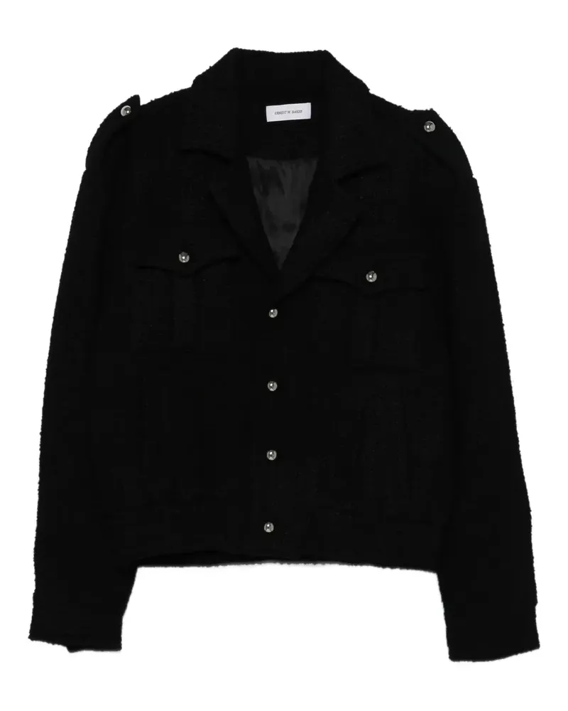 Ernest W. Baker Geknöpfte Jacke mit Klappentaschen - Schwarz Schwarz