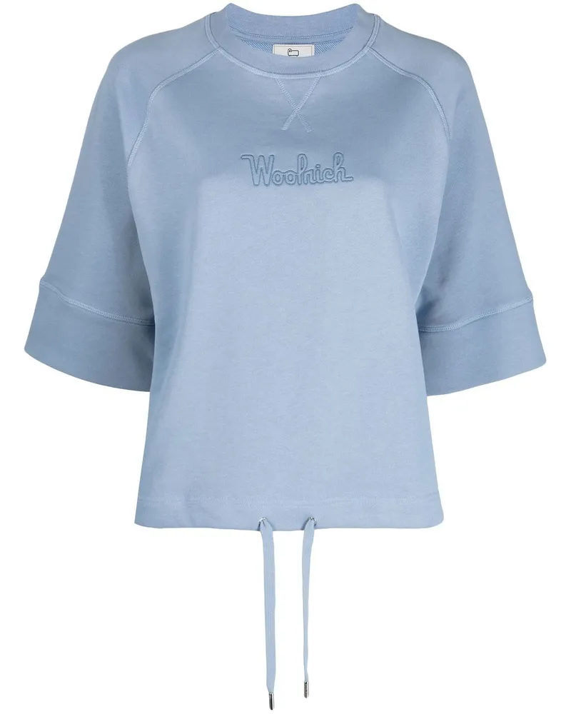 Woolrich T-Shirt mit Kordelzug - Blau Blau