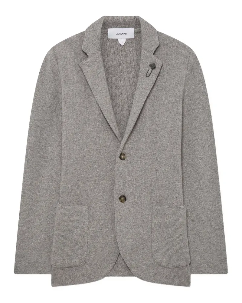 LARDINI single-breasted knitted blazer - Grau Grau