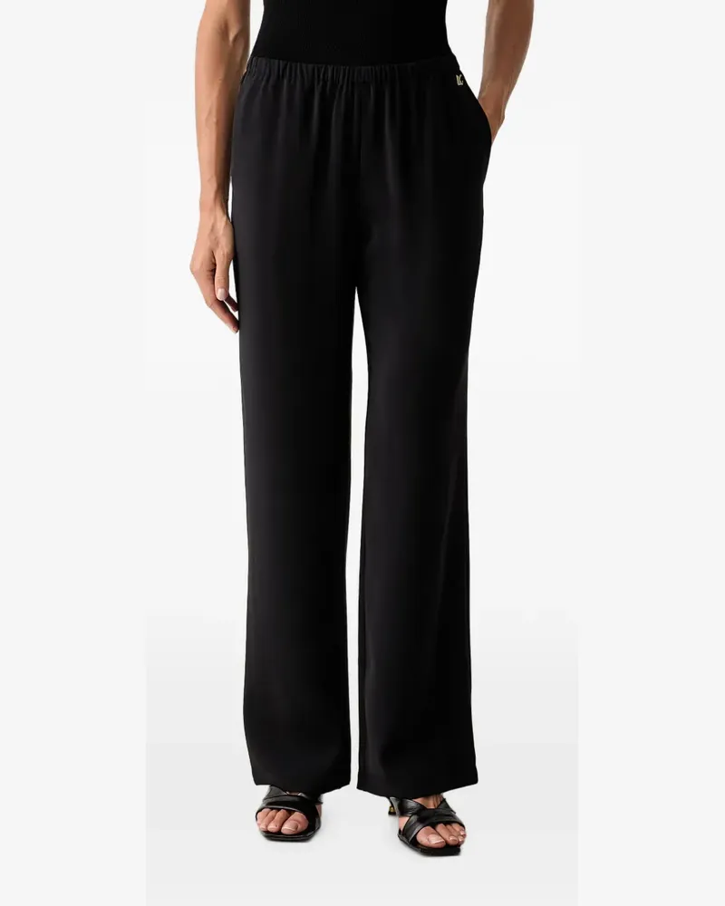 Armani Exchange logo-embroidered elasticated-waist track pants - Schwarz Schwarz