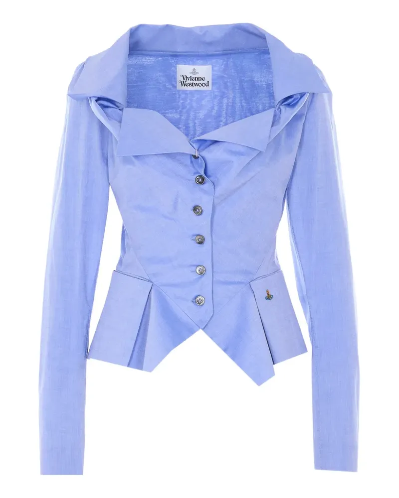 Vivienne Westwood Monday asymmetric button-up shirt - Blau Blau