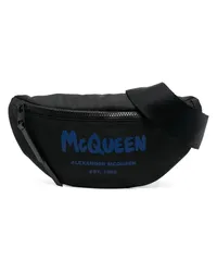 Alexander McQueen Gürteltasche mit Logo-Print Schwarz