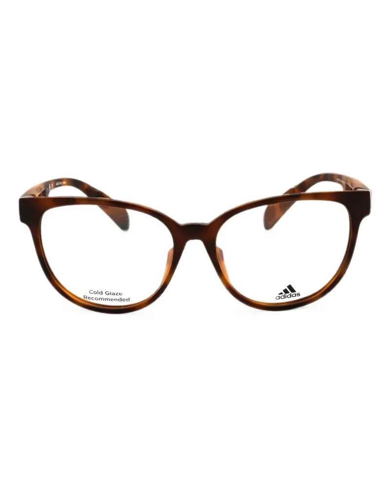 adidas tortoiseshell-effect cat-eye frame glasses - Braun Braun