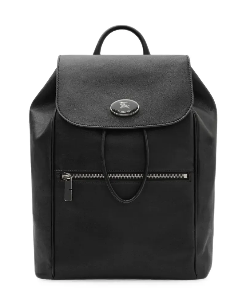 Burberry Knight Stamp Rucksack mit Kordelzug - Schwarz Schwarz
