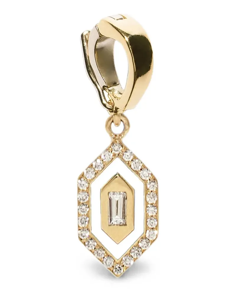 AZLEE diamond and enamel charm - Gold Gold