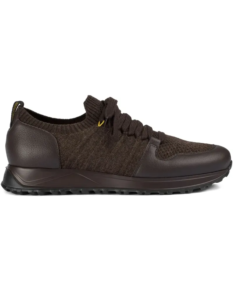 Doucal´s lace-up leather sneaker - Braun Braun