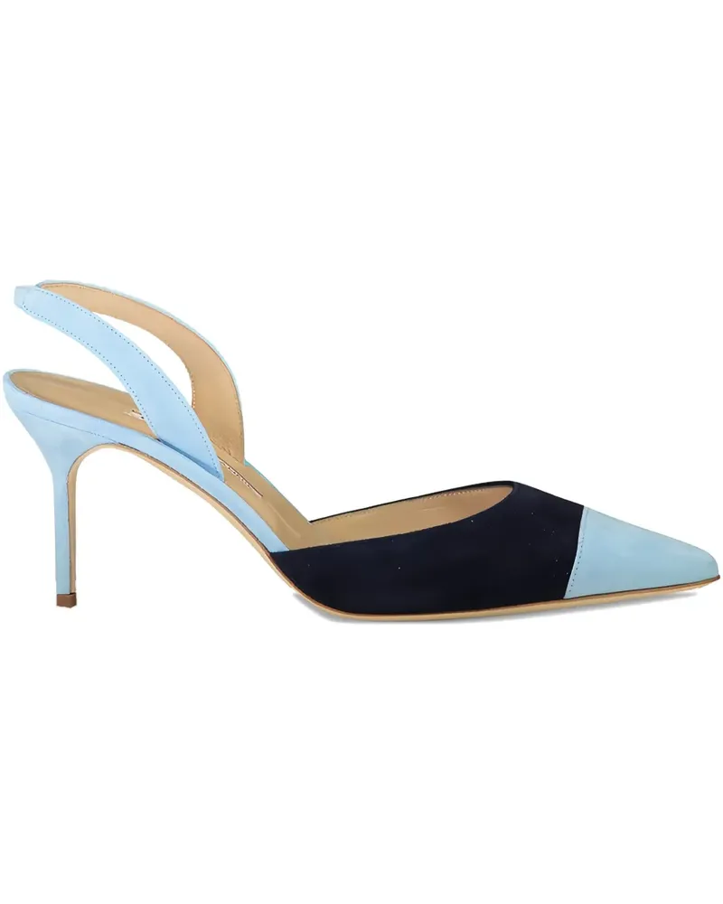Manolo Blahnik Capsli Slingback-Pumps 70mm - Blau Blau
