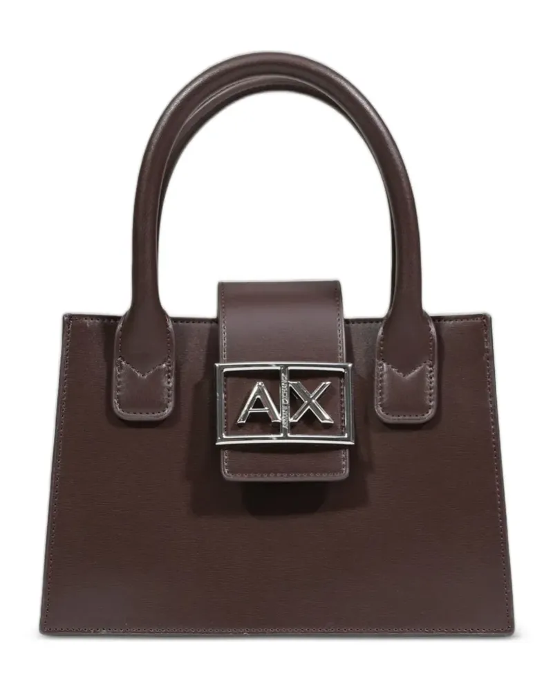 Emporio Armani Mini-Tasche mit Logo-Schild - Braun Braun