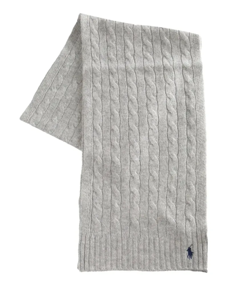 Ralph Lauren cable-knit logo scarf - Grau Grau