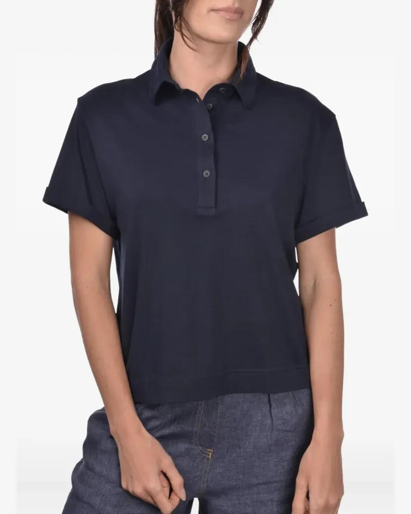 Gran Sasso Poloshirt mit Knopfleiste - Blau Blau