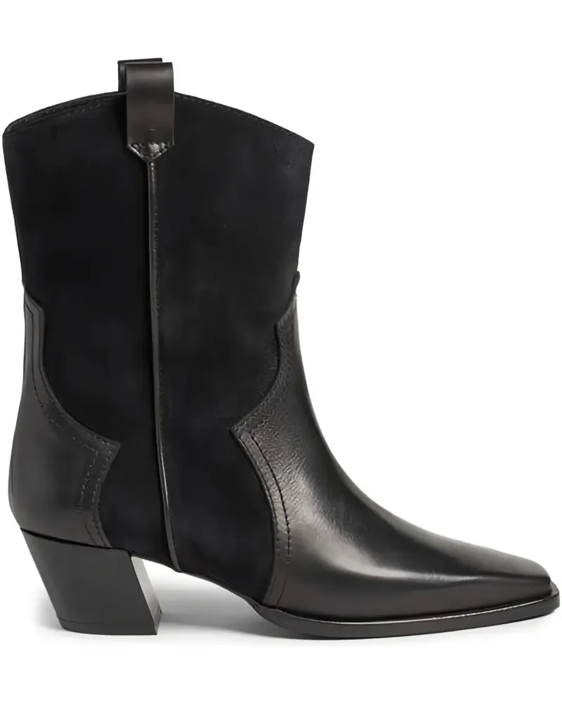 Castañer Cowboystiefel aus Wildleder 40mm - Schwarz Schwarz