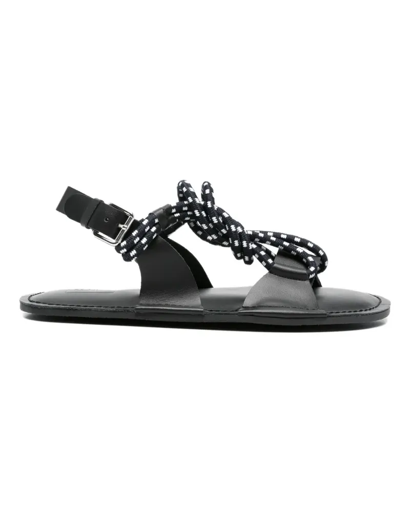 PLAN C Sandalen mit geflochtenem Garn - Schwarz Schwarz