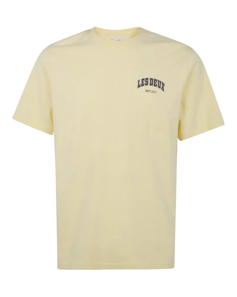 LES DEUX Brady Hoop T-Shirt mit Print - Gelb Gelb