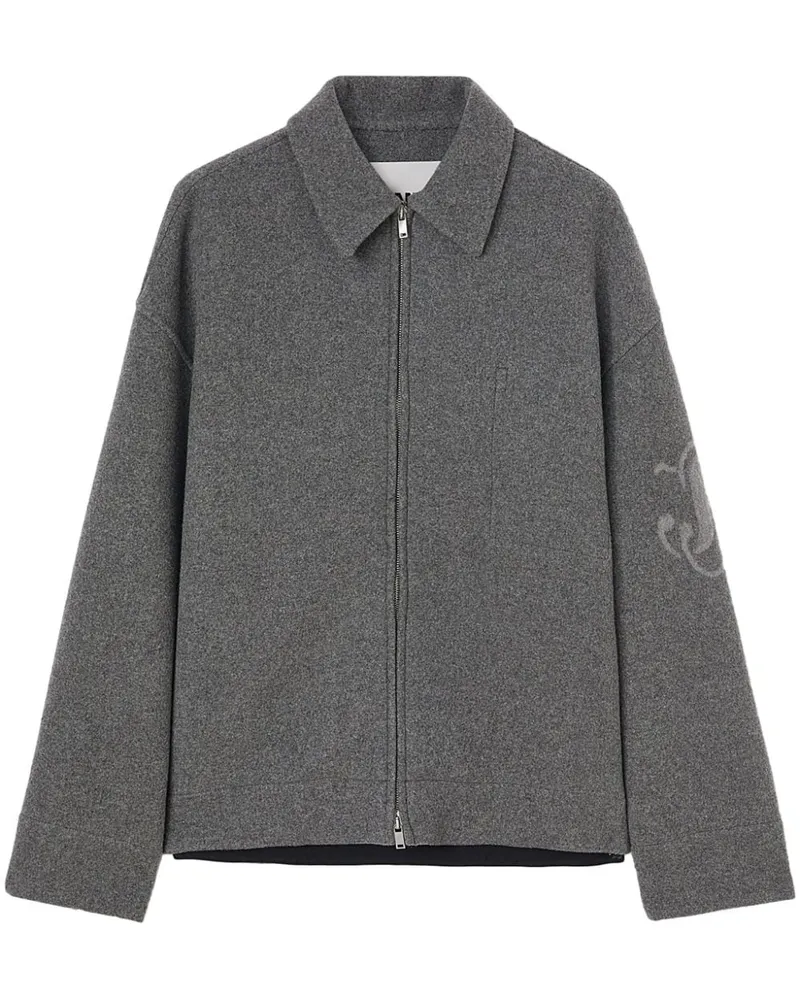 Jil Sander Jacke mit Reißverschluss - Grau Grau
