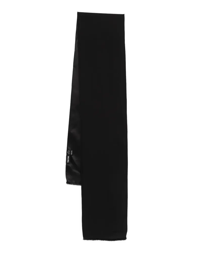 Tom Ford Schal mit ausgefransten Kanten - Schwarz Schwarz