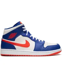 Jordan Air  1 MID Knicks Sneakers Weiß