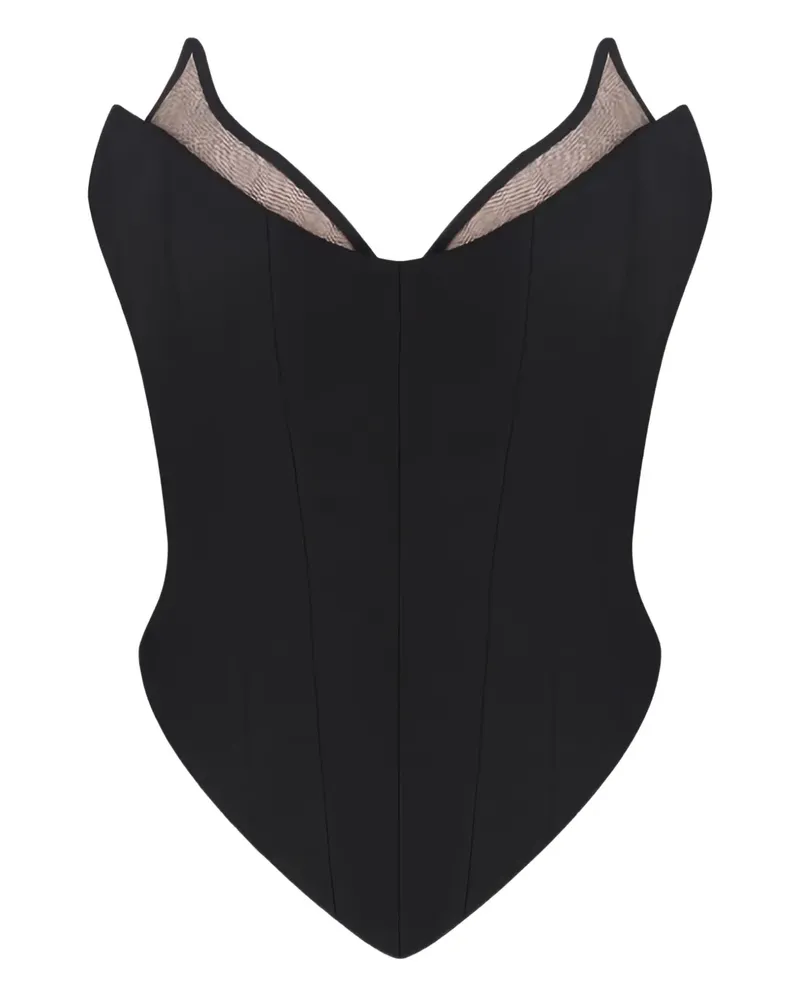 Nuè Bustier-Top mit Herzausschnitt - Schwarz Schwarz