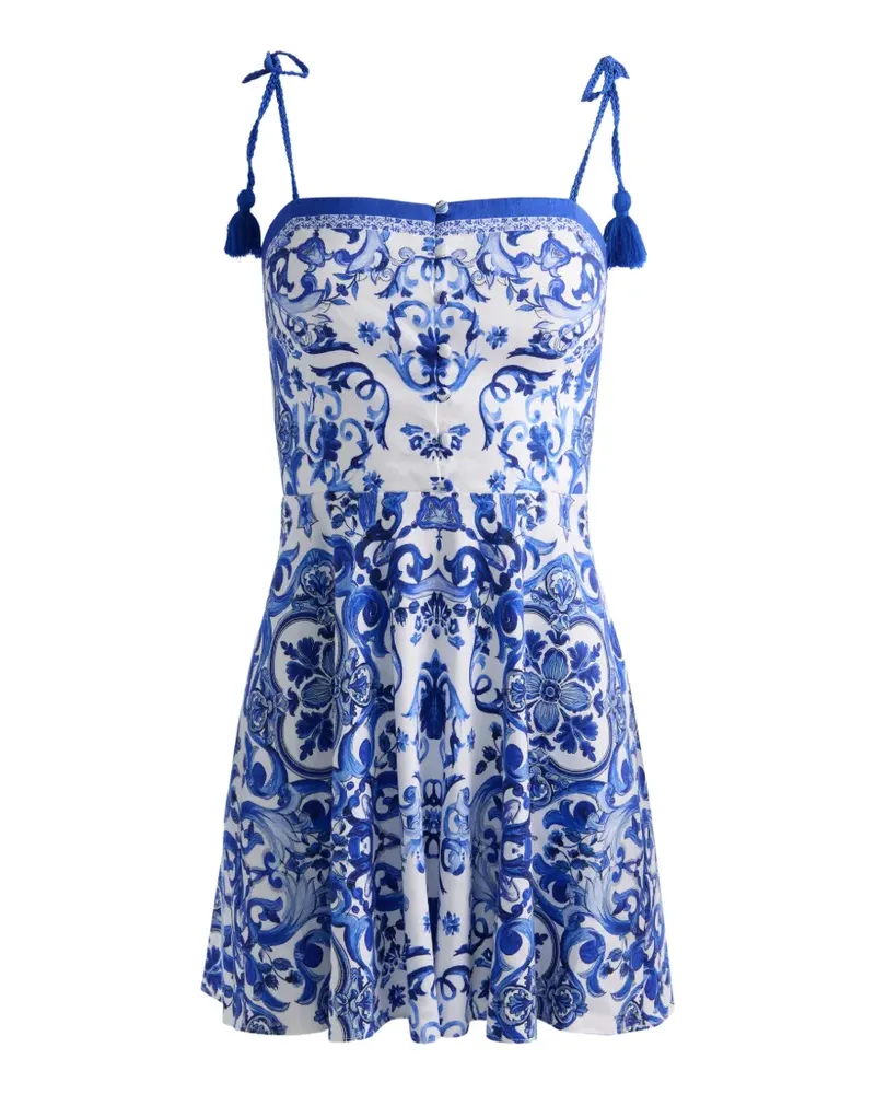 Alice + Olivia Glinda tassel-detail spaghetti-strap mini dress - Weiß Weiß
