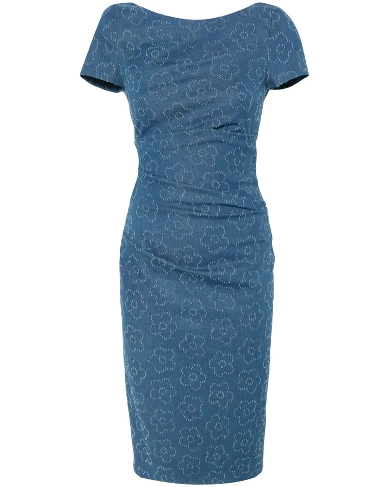 Talbot Runhof Minikleid mit Blumenmuster - Blau Blau