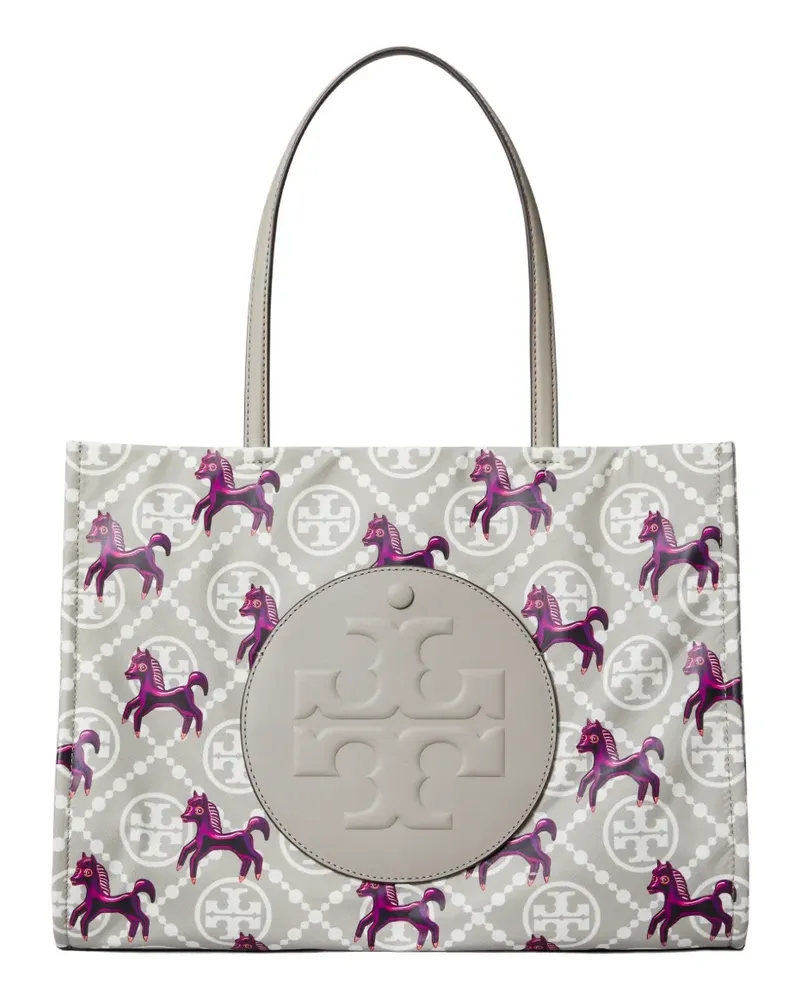 Tory Burch Ella horse-printed tote bag - Grau Grau