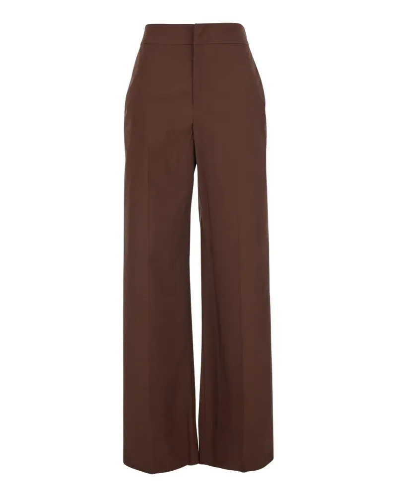 Twin-Set wide-leg pressed-crease trousers - Braun Braun