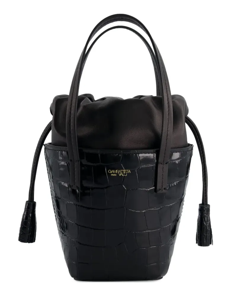 Giambattista Valli Beuteltasche mit Kroko-Effekt - Schwarz Schwarz