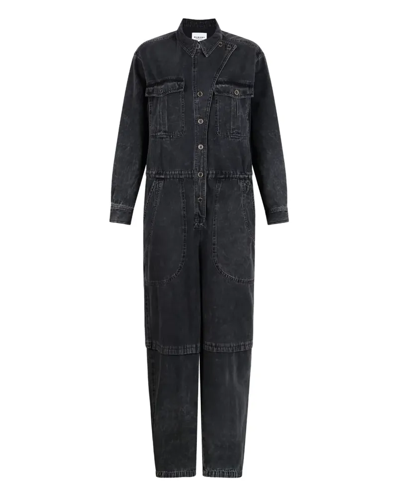 Isabel Marant Jumpsuit mit geknöpfter Tasche - Schwarz Schwarz