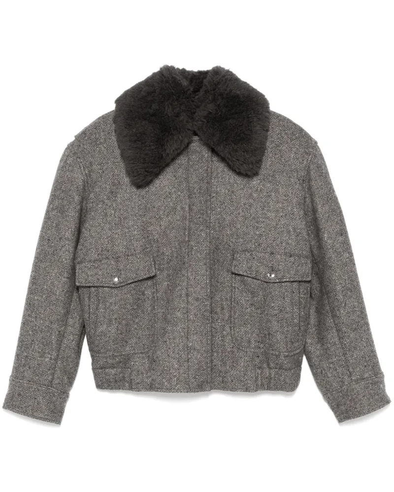Stella McCartney Mantel mit Spreizkragen - Grau Grau
