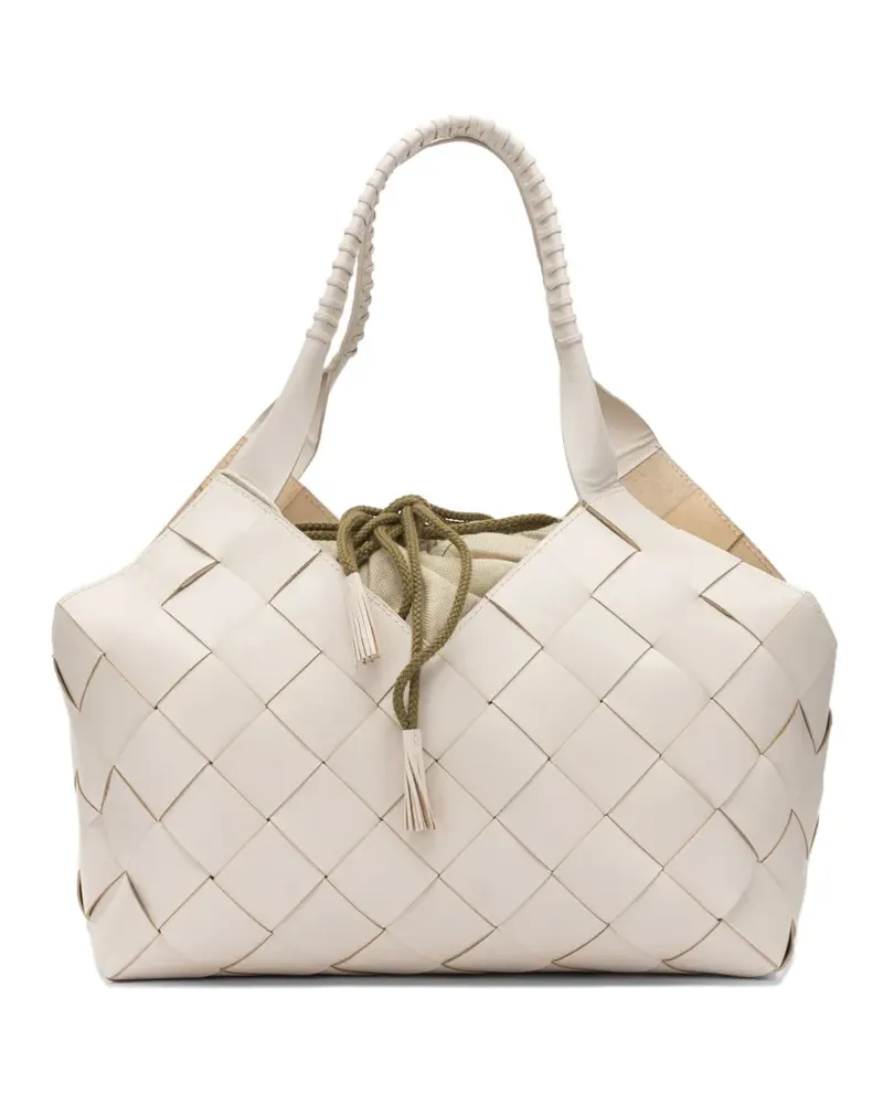 Dragon Diffusion Castello woven-leather tote bag - Nude Nude