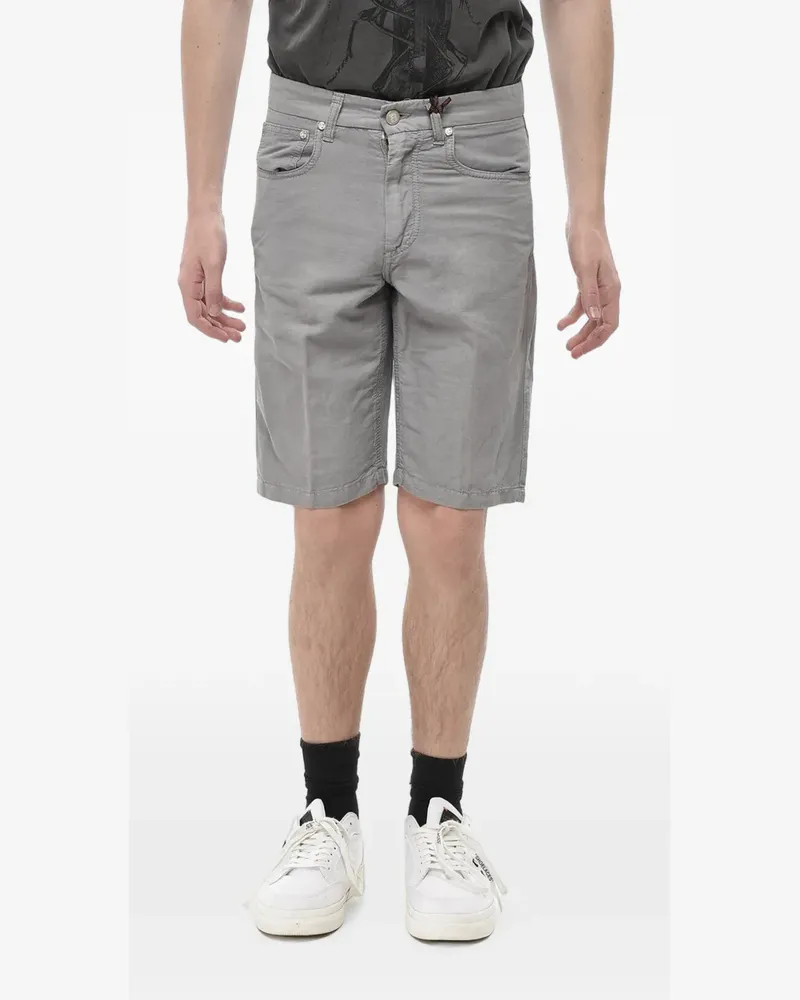 Corneliani Luxury straight-hem denim shorts - Grau Grau