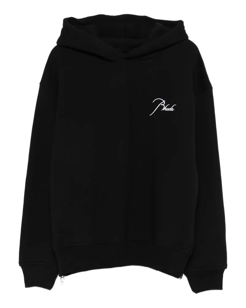 RHUDE embroidery zip hoodie - Schwarz Schwarz