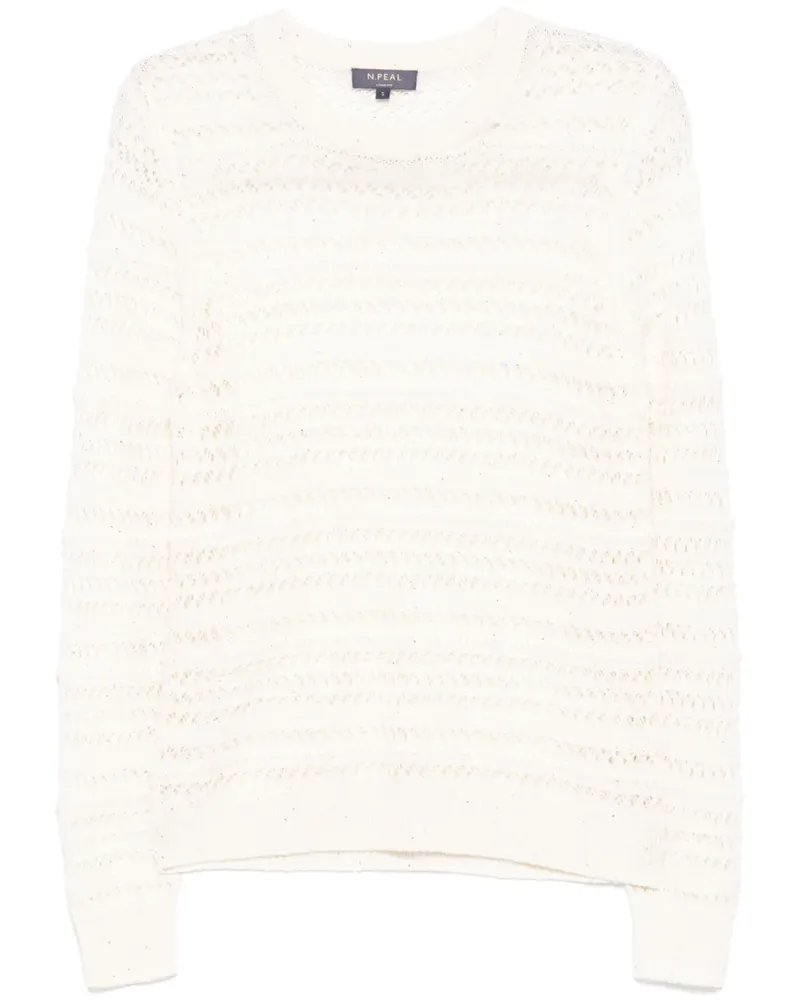 N.Peal Pullover mit Lochstickerei - Nude Nude