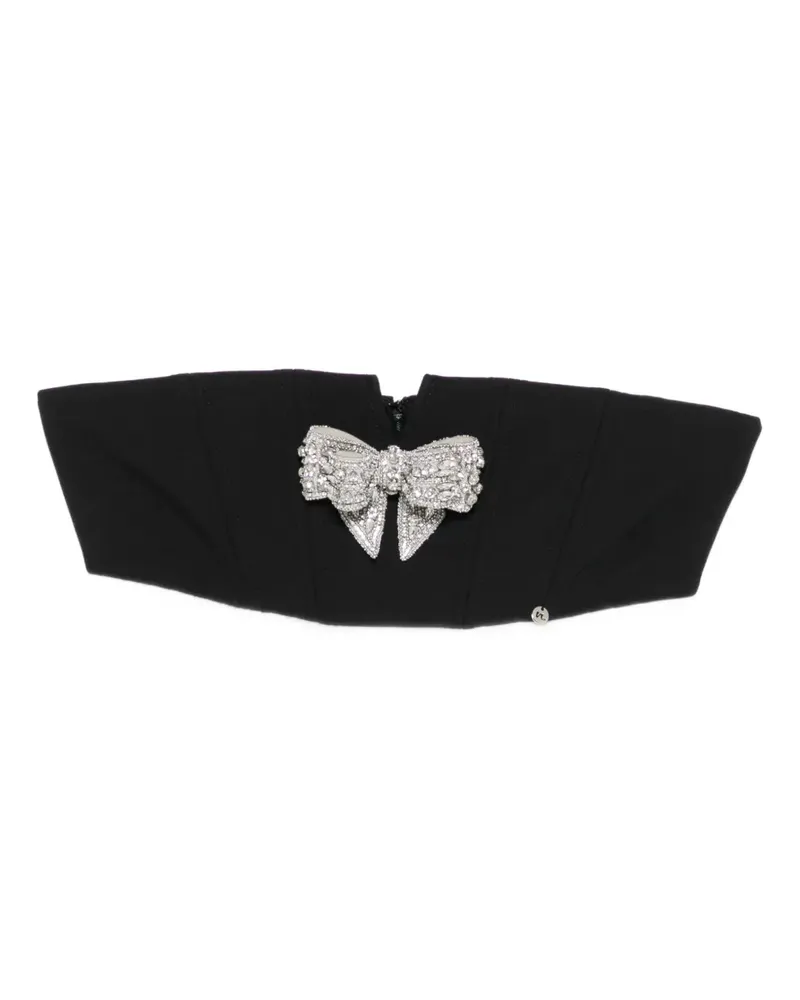 NISSA Bustier-Top mit Schleifendetail - Schwarz Schwarz