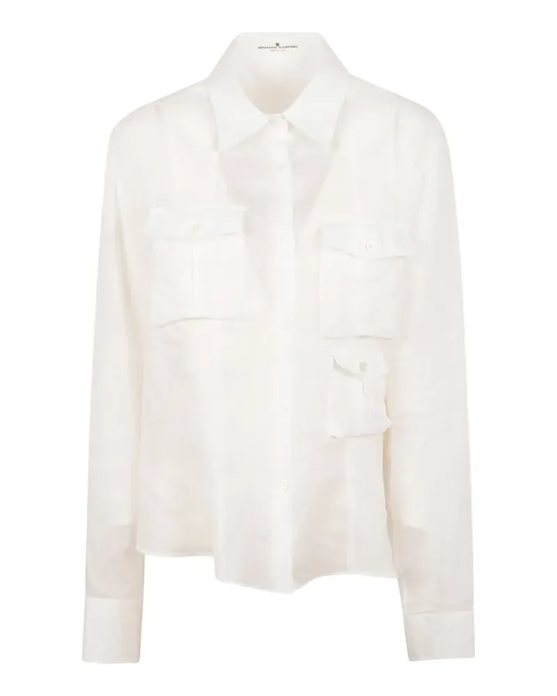 Ermanno Scervino pintuck-detail pocket shirt - Weiß Weiß