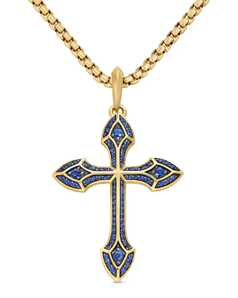 David Yurman 18kt Gothic Cross Gelbgoldamulett 36,5mm Gold