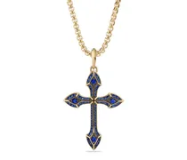 18kt Gothic Cross Amulet Gelbgoldanhänger