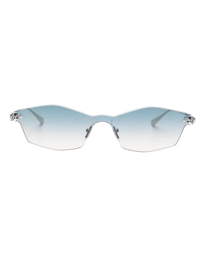 Cartier Panthère Sonnenbrille mit geometrischem Gestell - Silber Silber