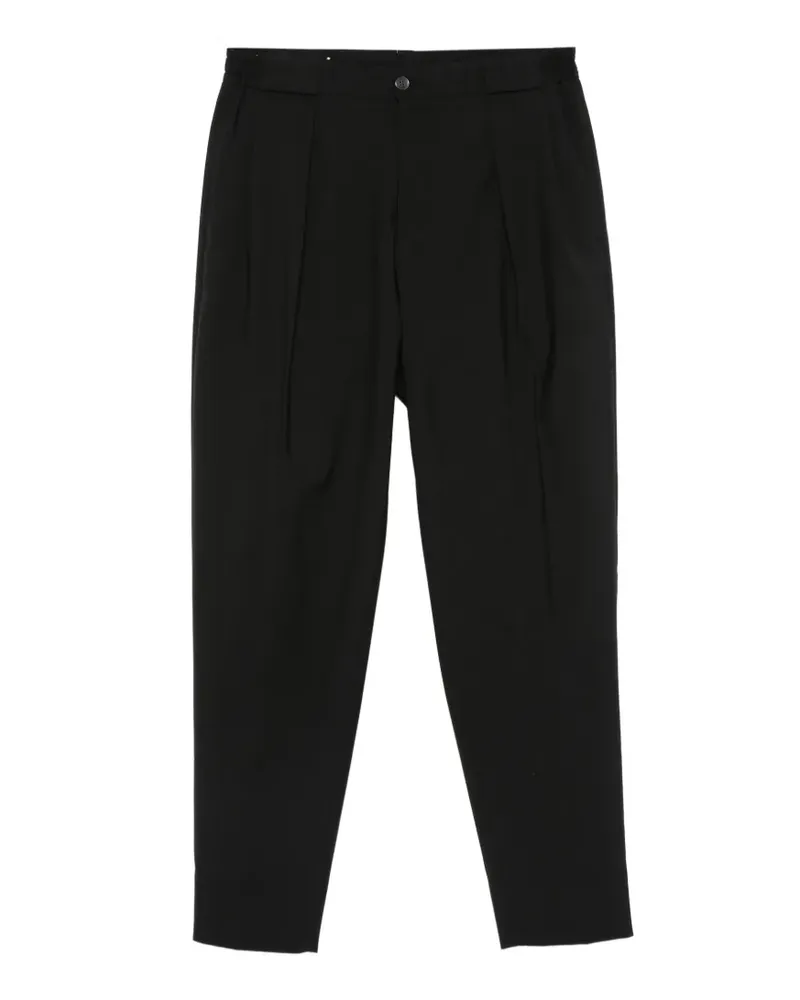 Briglia 1949 pleated elasticated-waistband trousers - Schwarz Schwarz