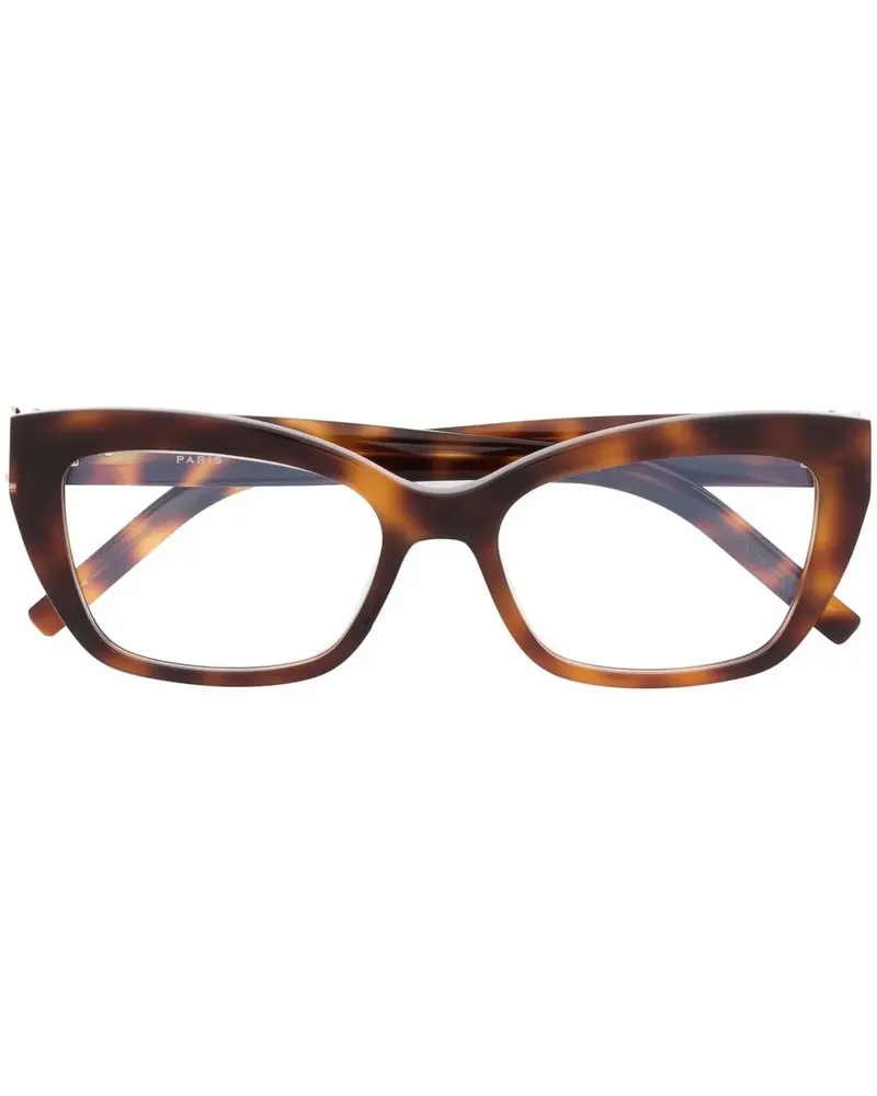 Saint Laurent Cat-Eye-Brille in Schildpattoptik - Braun Braun