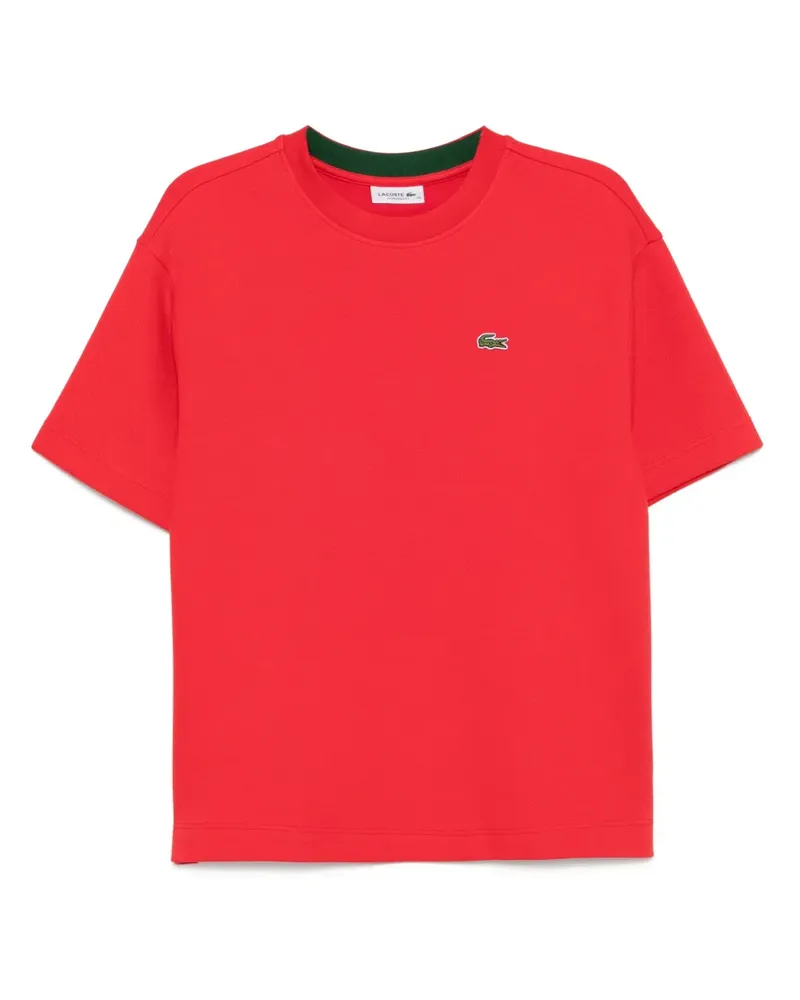 Lacoste Piqué-T-Shirt im Layering-Look - Rot Rot