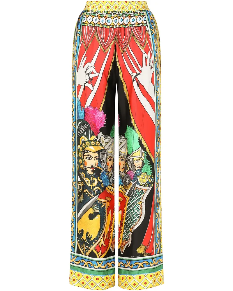 Dolce & Gabbana Pyjama-Hose mit Carretto-Print - Rot Rot