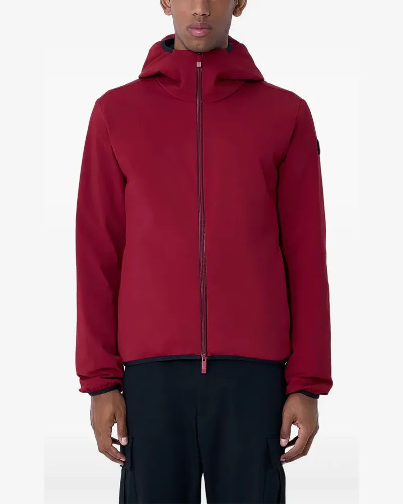 Moncler Jacke mit Logo-Patch - Rot Rot