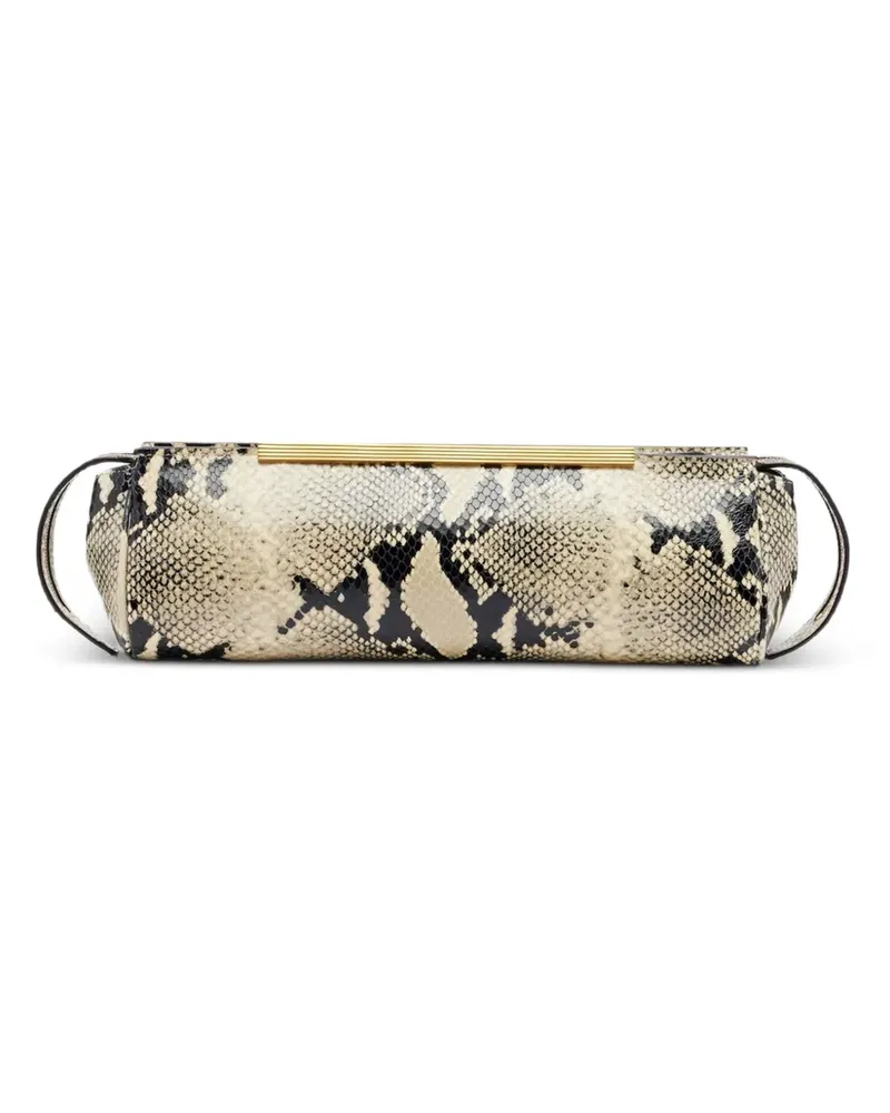 KHAITE Clutch mit Schlangen-Effekt - Nude Nude