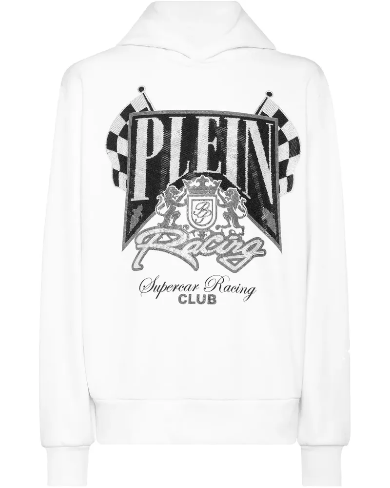 Philipp Plein Racing Club Hoodie - Weiß Weiß
